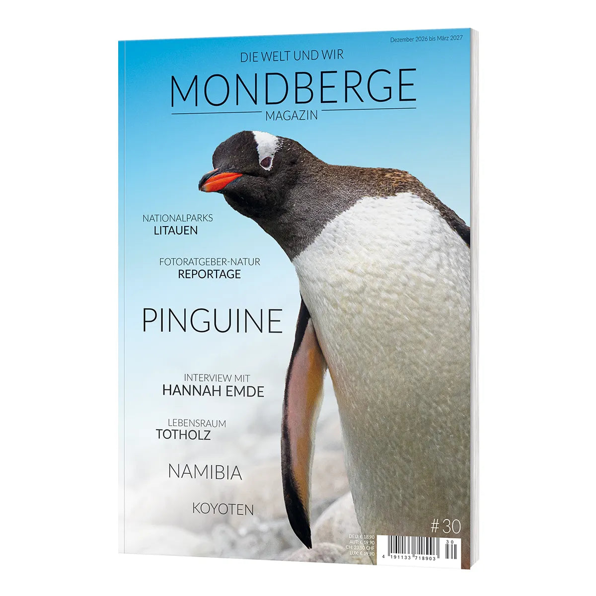 Vorbestellen: MONDBERGE Magazin - Ausgabe 30 (Pinguine) (erscheint Dezember '26)
