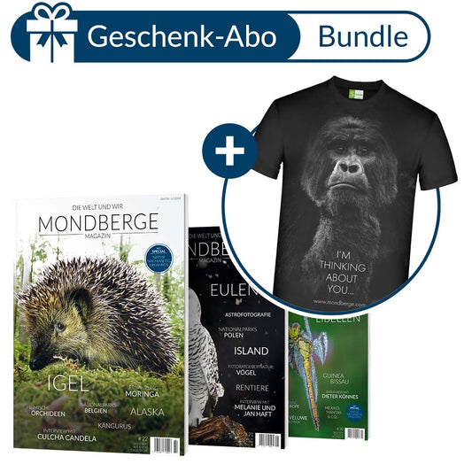 Geschenkabo MONDBERGE-Magazin im Bundle mit "Gorilla T-Shirt"