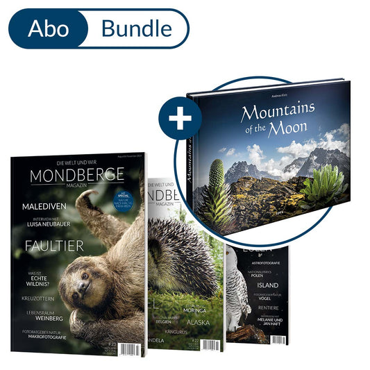 Abonnement MONDBERGE-Magazin im Bundle mit "Bildband Mountains of the Moon"