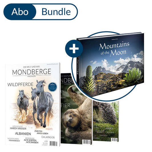 Abonnement MONDBERGE-Magazin im Bundle mit "Bildband Mountains of the Moon"