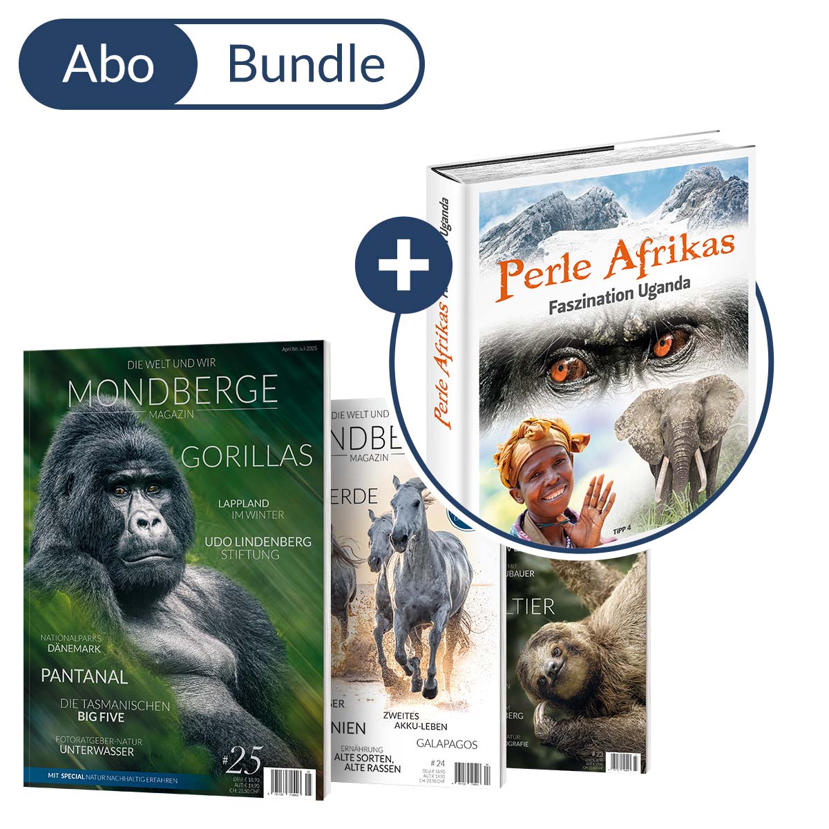 Abonnement MONDBERGE-Magazin im Bundle mit "Bildband Perle Afrikas"