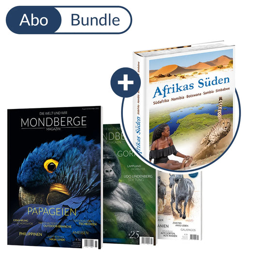 Abonnement MONDBERGE-Magazin im Bundle mit "Bildband Afrikas Süden"
