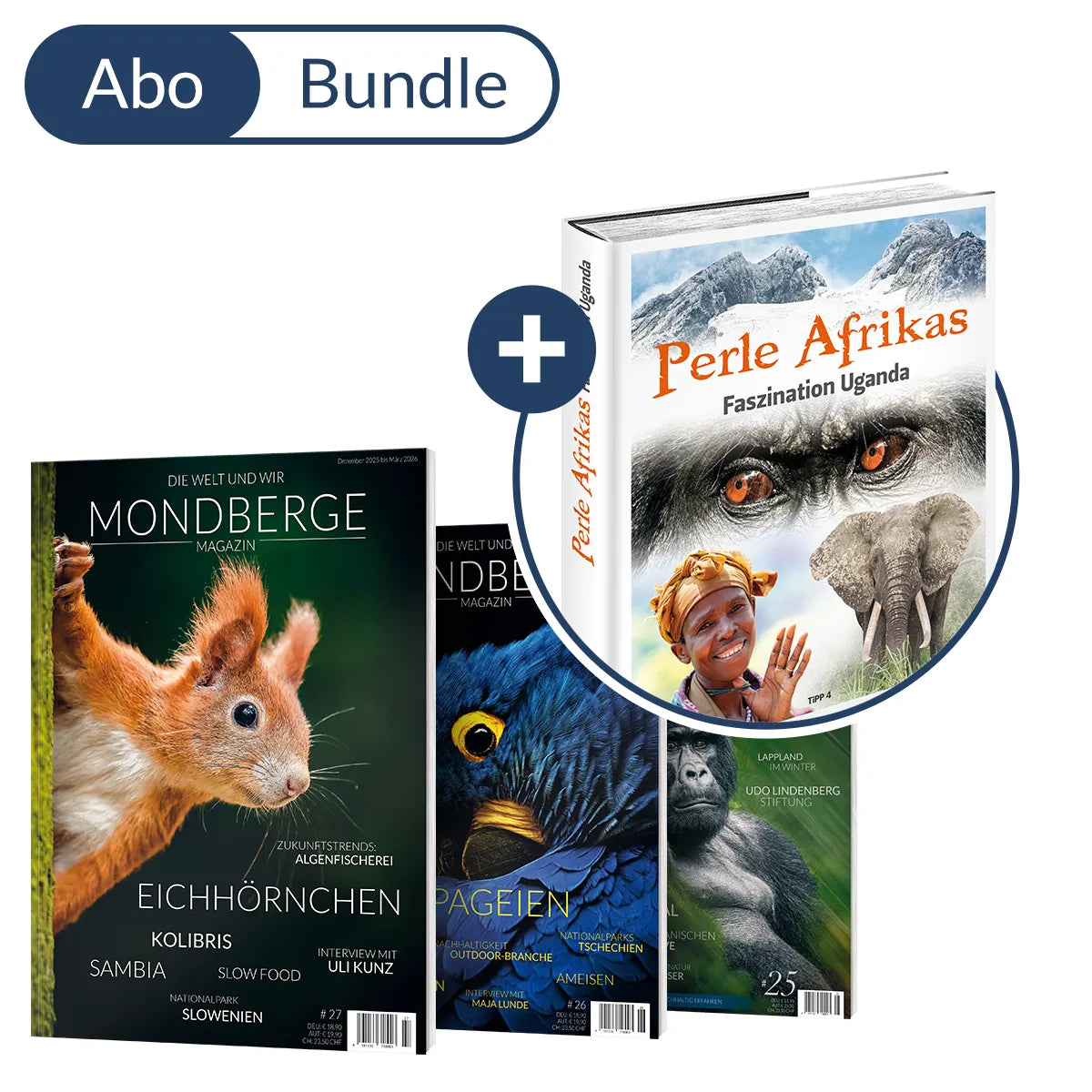 Abonnement MONDBERGE-Magazin im Bundle mit "Bildband Perle Afrikas"