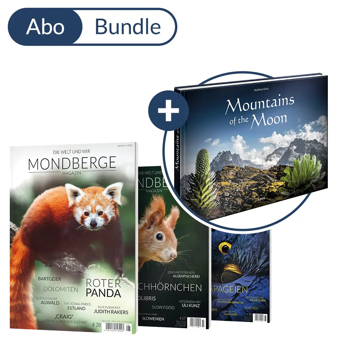 Abonnement MONDBERGE-Magazin im Bundle mit "Bildband Mountains of the Moon"