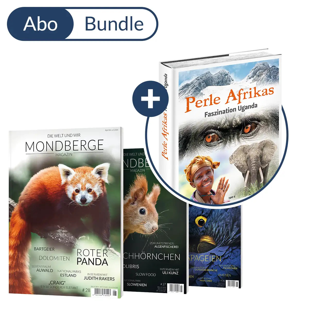 Abonnement MONDBERGE-Magazin im Bundle mit "Bildband Perle Afrikas"