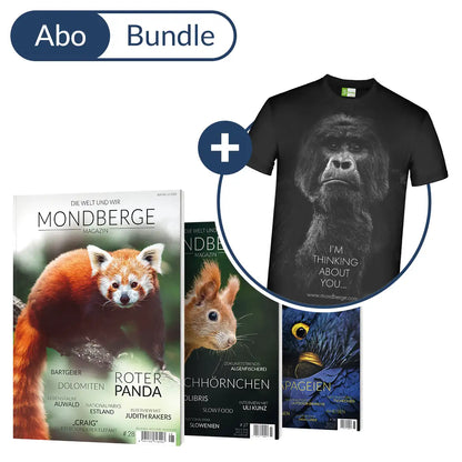Abonnement MONDBERGE-Magazin im Bundle mit "Gorilla T-Shirt"