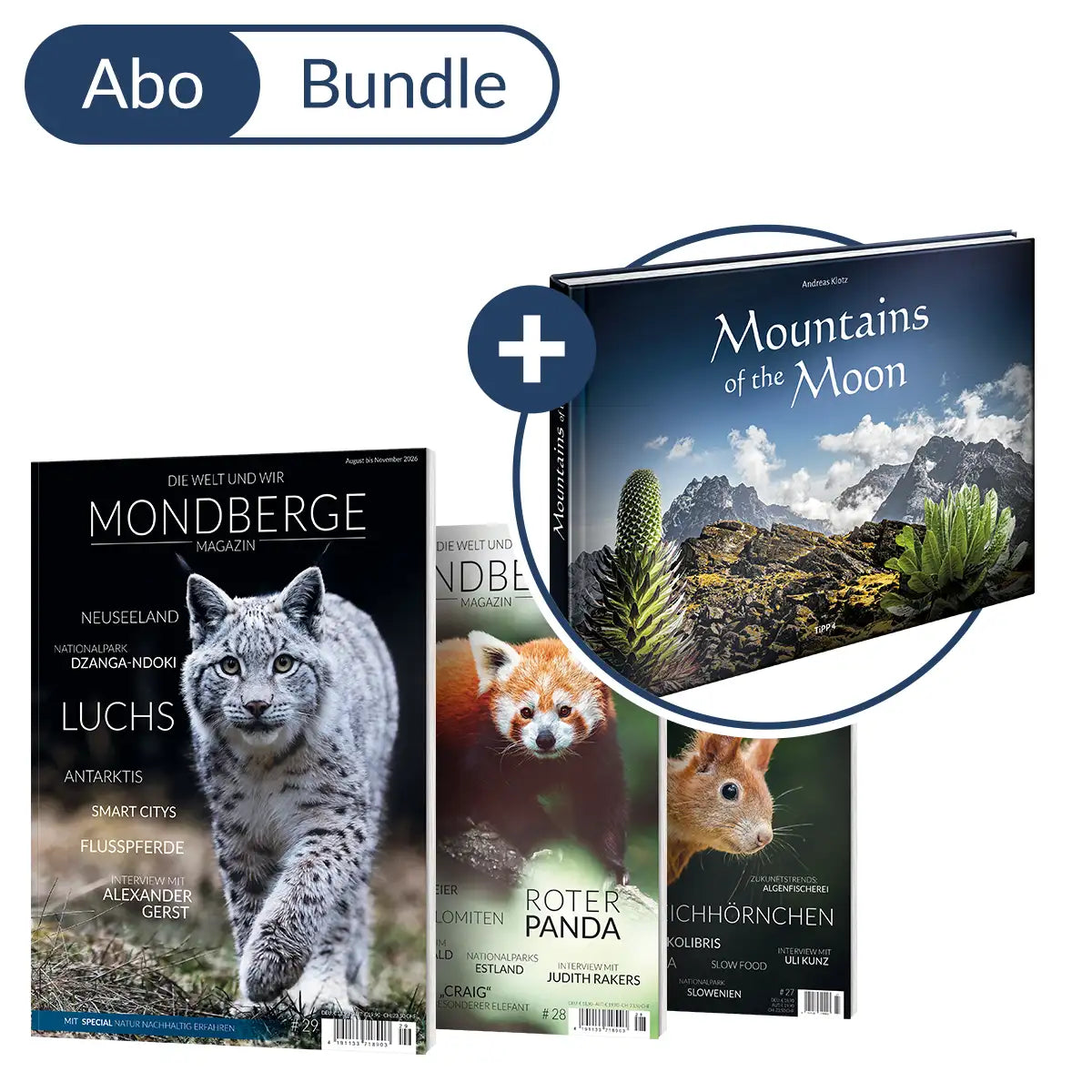 Abonnement MONDBERGE-Magazin im Bundle mit "Bildband Mountains of the Moon"