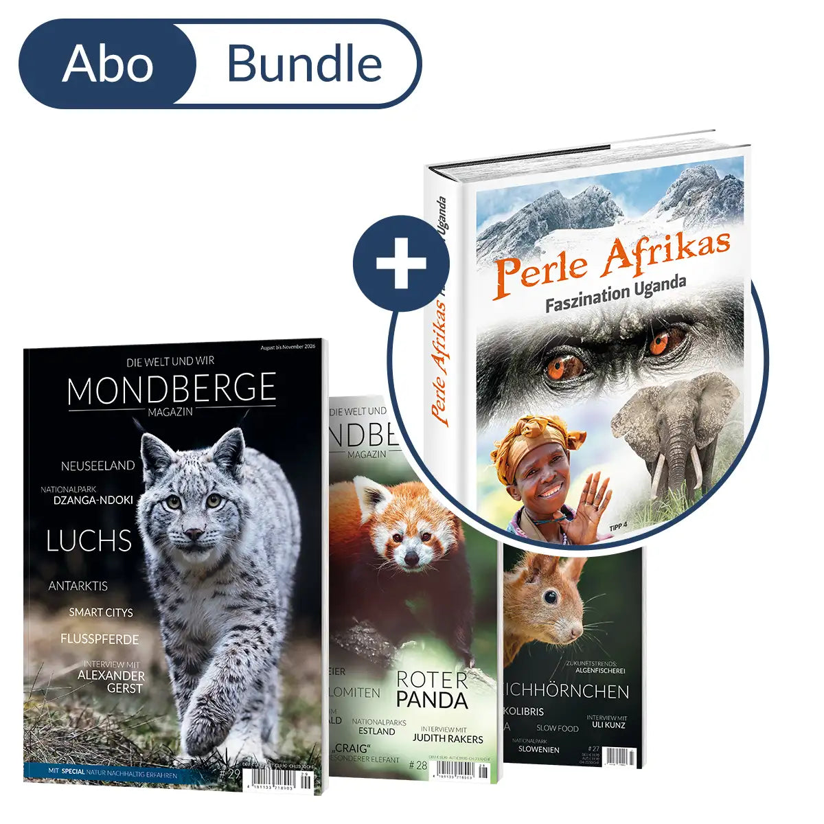Abonnement MONDBERGE-Magazin im Bundle mit "Bildband Perle Afrikas"